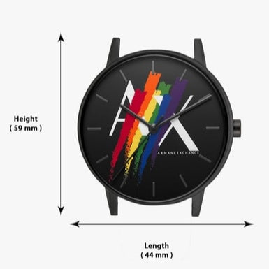 Armani Exchange Cayde Analog Black Dial Black Leather Strap Watch For Men - AX7120 Buy Now By Armani Exchange