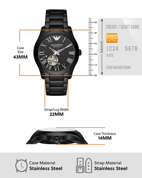 Emporio Armani Ceramica Quartz Black Dial Black Steel Strap Watch For Women - AR1402 Buy Now By Emporio Armani