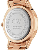 Daniel Wellington Iconic Link Grey Dial Rose Gold Steel Strap Watch For Women - DW00100336 Buy Now By Daniel Wellington