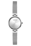 Calvin Klein Authentic Silver Dial Silver Mesh Bracelet Watch for Women - K8G23126
