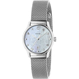 Gucci G-Timeless Mother of Pearl Dial Silver Mesh Bracelet Watch For Women - YA126583 Buy Now By Gucci
