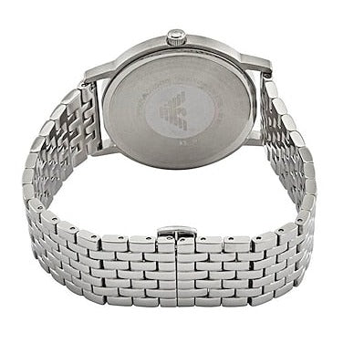 Shop Emporio Armani Kappa Quartz Grey Dial Silver Mesh Bracelet Watch For Men - AR11068 in USA
