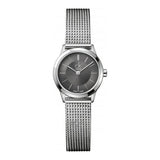Calvin Klein Minimal Grey Dial Silver Mesh Bracelet Watch for Men - K3M51154