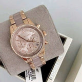 Michael Kors Ritz Chronograph Rose Gold Dial Two Tone Steel Strap Watch for Women - MK6307 Buy Now By Michael Kors