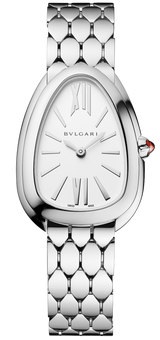 Bvlgari Serpenti Seduttori Quartz White Dial Silver Steel Strap Watch for Women - SERPENTI103141