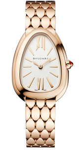 Bvlgari Serpenti Seduttori Quartz Silver Dial Rose Gold Steel Strap Watch for Women - SERPENTI103145