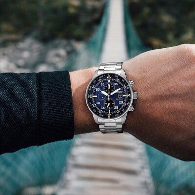 Citizen Eco Drive Chronograph Blue Dial Silver Stainless Steel Watch For Men - CA0690-88L Buy Now By Citizen