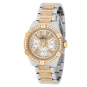 Guess Frontier Chronograph Crystals Silver Dial Two Tone Steel Strap Watch for Men - W0799G4 Buy Now By Guess