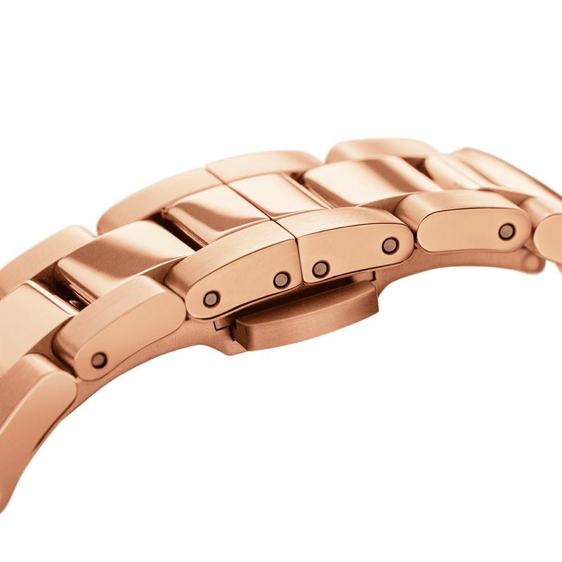 Daniel Wellington Iconic Link White Dial Rose Gold Steel Strap Watch For Women - DW00100211 Buy Now By Daniel Wellington