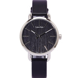 Calvin Klein Even Black Dial Black Leather Strap Watch for Women - K7B231C1 Buy Now By Calvin Klein