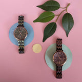 Fossil Jacqueline Brown Dial Brown Steel Strap Watch for Women - ES4275