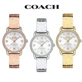 Coach Delancey White Dial Rose Gold Steel Strap Watch for Women - 14502355 Buy Now By Coach