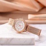Shop Guess Whisper Silver Dial Rose Gold Mesh Bracelet Watch for Women - W1084L3 in USA
