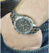 Tissot T Sport PRS 200 Chronograph Black Dial Two Tone Steel Strap Watch For Men - T067.417.22.051.00 Buy Now By Tissot