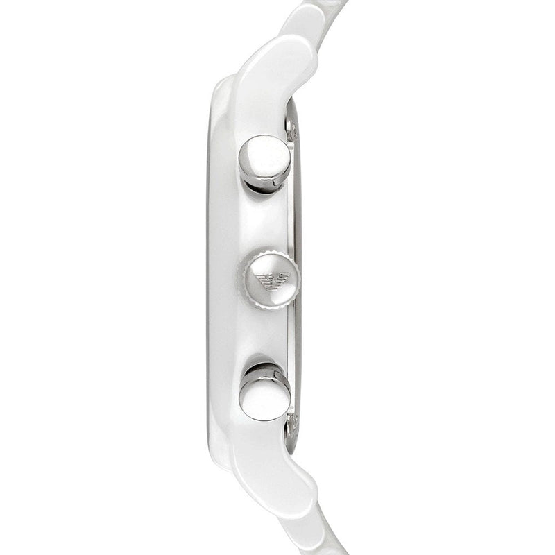 Emporio Armani Luigi Chronograph Ceramic White Dial White Ceramic Strap Watch For Men - AR1499 Buy Now By Emporio Armani