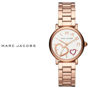 Marc Jacobs Classic White Dial Rose Gold Steel Strap Watch for Women - MJ3592