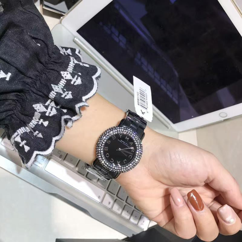 Marc Jacobs Marci Black Dial Black Steel Dial Strap Watch for Women - MBM3193 Buy Now By Marc Jacobs