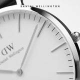 Daniel Wellington Classic Sheffield White Dial Black Leather Strap Watch For Men - DW00100020 Buy Now By Daniel Wellington