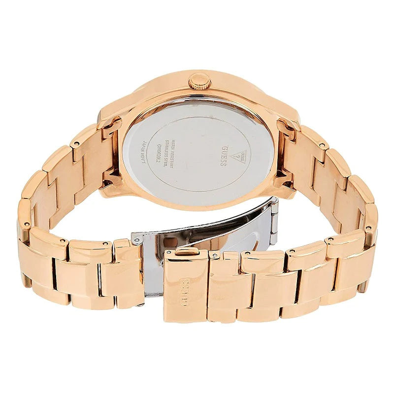 Guess Sassy Quartz White Dial Rose Gold Steel Strap Watch For Women - W0705L3 Buy Now By Guess
