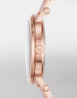 Michael Kors Noire Black Dial Rose Gold Steel Strap Watch for Women - MK3585 Buy Now By Michael Kors