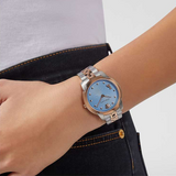 Versace Audrey Quartz Blue Dial Two Tone Steel Strap Watch for Women - VELR00619 Buy Now By Versace