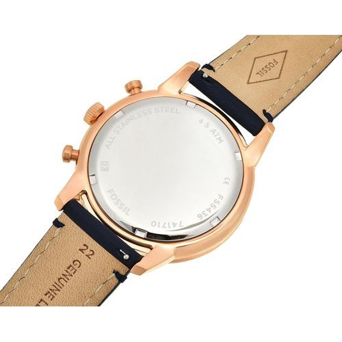 Fossil Townsman Chronograph Blue Dial Blue Leather Strap Watch for Men - FS5436 Buy Now By Fossil