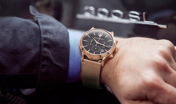 Maserati Epoca Black Dial Gold Mesh Bracelet Watch For Men - R8873618005 Buy Now By Maserati