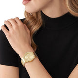 Michael Kors Lennox Three-Hand Gold Dial Gold Mesh Bracelet Watch For Women - MK7335 Buy Now By Michael Kors
