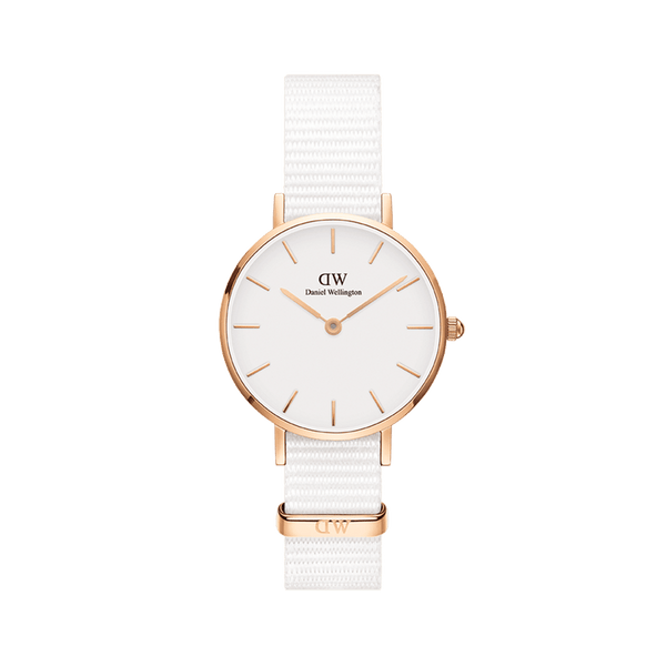 Daniel Wellington Classic Petite Dover White Dial White Nylon Strap Watch For Women - DW00100313 Buy Now By Daniel Wellington