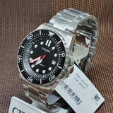 Citizen Mechanical Black Dial Silver Steel Strap Watch For Men - NJ0120-81E Buy Now By Citizen
