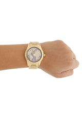 Michael Kors Layton Pave Blue Dial Gold Steel Strap Watch for Women - MK6243 Buy Now By Michael Kors