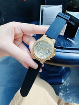 Guess Moonlight Diamonds White Dial Blue Rubber Strap Watch for Women - GW0257L3 Buy Now By Guess
