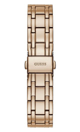 Guess Crystalline Diamonds Silver Dial Rose Gold Steel Strap Watch for Women - GW0114L3 Buy Now By Guess