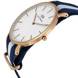 Shop Daniel Wellington Classic Glasgow White Dial Two Tone NATO Strap Watch for Men - DW00100004 in USA