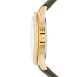 Michael Kors Mini Everest Crystals White Dial Green Leather Strap Watch for Women - MK4720 Buy Now By Michael Kors