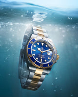 Shop Rolex Submariner Date Oyster 41mm Blue Dial Two Tone Oyster Steel Yellow Gold Strap Watch for Men - M126613LB-0002 in USA