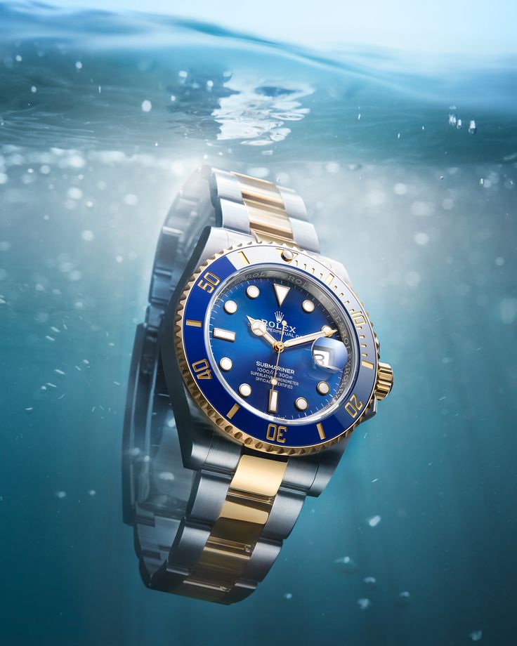 Shop Rolex Submariner Date Oyster 41mm Blue Dial Two Tone Oyster Steel Yellow Gold Strap Watch for Men - M126613LB-0002 in USA