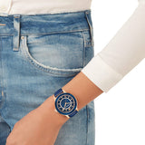 Swarovski Octea Lux Blue Dial Blue Leather Strap Watch for Women - 5414413 Buy Now By Swarovski
