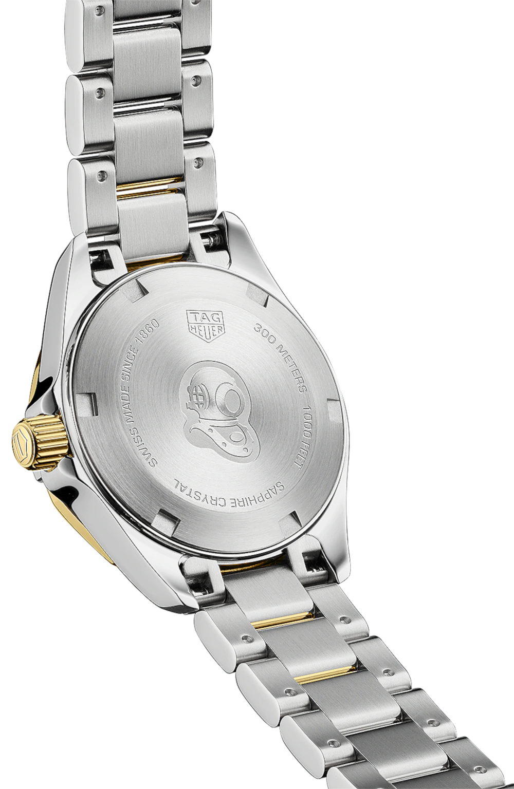 Tag Heuer Aquaracer Diamonds Mother of Pearl Dial Two Tone Steel Strap Watch for Men - WBD1422.BB0321