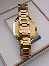Versace Dylos Chronograph Gold Dial Gold Steel Strap Watch for Men - VQC040015 Buy Now By Versace