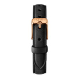 Daniel Wellington Quadro Sheffield Black Dial Black Leather Strap Watch For Women - DW00100435 Buy Now By Daniel Wellington