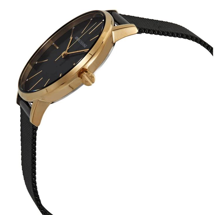 Armani Exchange Lola Three Hand Black Dial Black Mesh Strap Watch For Women - AX5548 Buy Now By Armani Exchange