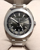 Gucci GG2570 Quartz Black Dial Silver Steel Strap Watch For Men - YA142301 Buy Now By Gucci