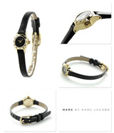 Shop Marc Jacobs Blade Black Dial Black Leather Strap Watch for Women - MBM1345 in USA