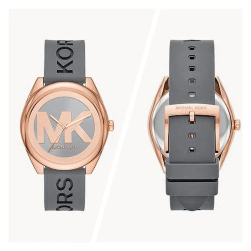 Michael Kors Janelle Three Hand Grey Dial Grey Rubber Strap Watch For Women - MK7314 Buy Now By Michael Kors