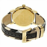 Burberry The City Gold Dial Black Leather Strap Watch for Men - BU9032 Buy Now By Burberry