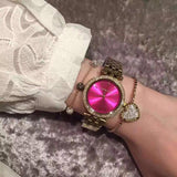 Michael Kors Darci Pink Dial Gold Steel Strap Watch for Women - MK3444 Buy Now By Michael Kors