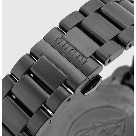 Shop Gucci Dive Quartz Black Dial Black Steel Strap Watch For Men - YA136205 in USA
