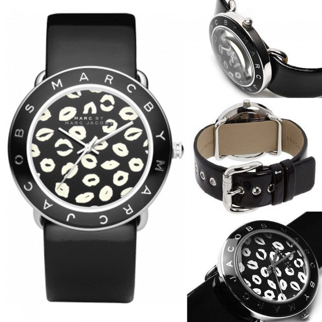 Marc Jacobs Amy Black Dial Black Leather Strap Watch for Women - MBM1163 Buy Now By Marc Jacobs