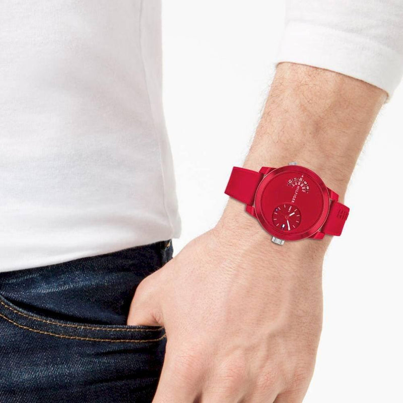Tommy Hilfiger Denim Red Dial Red Rubber Strap Watch for Men - 1791557 Buy Now By Tommy Hilfiger